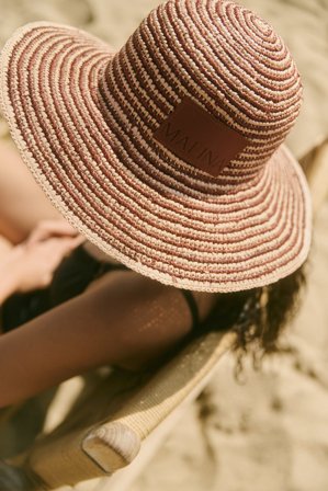 Malina - Lyra hat - One Size - Terracotta Stripe