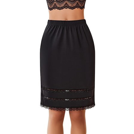 Halvunderkjol för kvinnor Underskirt Klänning Extender Spets