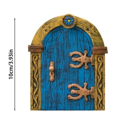 Fairy Gnome Door Miniatyr Elf Door Art Statyer - high quality
