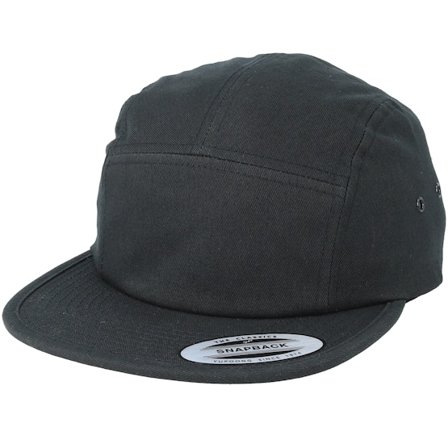 Yupoong - Schwarz 5panel Cap - Black 5-Panel @ Hatstore