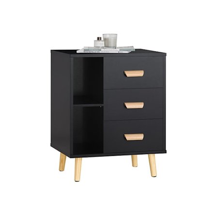 Rootz Sengebord - Sidebord - Telefonbord - Moderne Charm - Nem montering - Kompakt design - 48cm x 60cm x 40cm - Sort FBT95-SCH