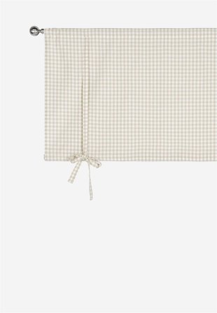 Cellbes of Sweden - Vävd, rutig hissgardin - beige / offwhite / rutig - - 140 x 100 cm