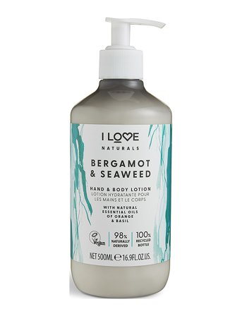 I LOVE I Love Naturals Hand & Body Lotion Bergamot & Seaweed - Nude - 500 ml