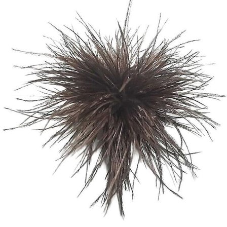 Elegant fjær brosje, hårspenne for kvinner, vintage korsett dress tilbehør, brun (LGL)