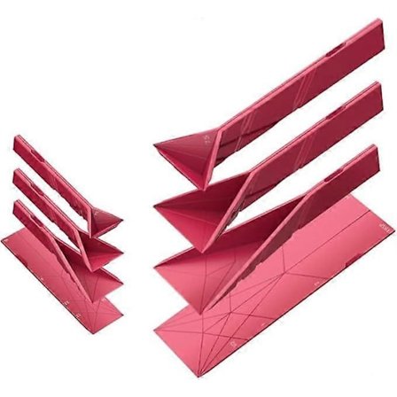 Polygons Flade 3-i-1 Måleskeer - 2 Skeer med 6 Forskellige Størrelser, Multifunktionel Sammenfoldelig Køkkenredskab Scoop til Madlavning og Bagning