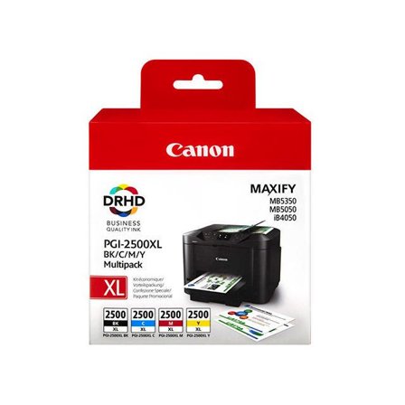 CANON Bläckpatron PGI-2500XL, svart, cyan, magenta, gul, multiförpackning - Lyreco - Toner och bläck - Bläckpatroner - Bläckpatroner Canon