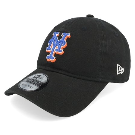 New Era - MLB - Black - unconstructed - Cap - New York Mets MLB Core Classic 9TWENTY Rep Black Dad Cap - Hatstore