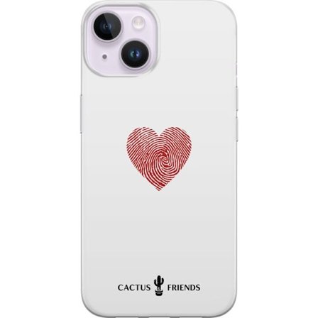 Kompatibel Mobilcover til Apple Apple iPhone 14 Cactus and Friends - Fingerprint Love