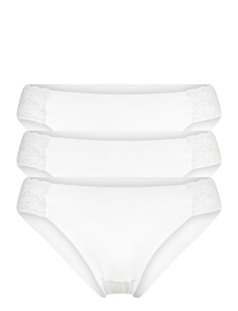 Brief Lace Inv Brazilian Low 3 Lingerie Panties Brazilian Panties Valkoinen Lindex