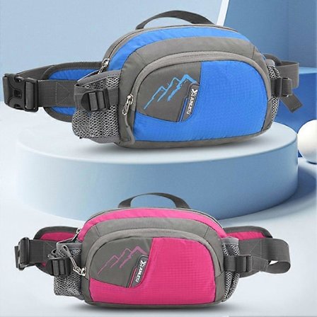 Urheilullinen vyölaukku juoksuun, lompakko, puhelintasku, nailoninen olkalaukku vyötärölle pullotelineellä pyöräilyyn, vaellukseen, vyölaukku