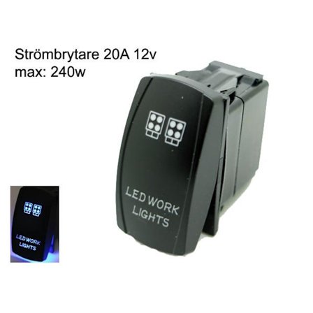 Strömbrytare 5 polig av/på vaggströmställare avbrytare med lyse