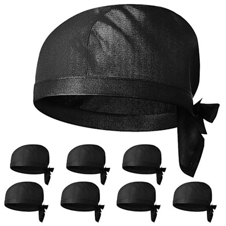 Doitool pirat kockmössa servitör uniform bageri grill grill hatt restaurang kock arbetsmössa (svart som visas)