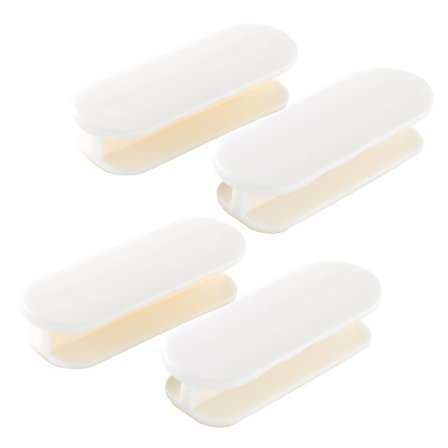 Hvidt sæt med 4 altandørhåndtag, dørhåndtag, selvklæbende