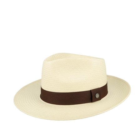 Lierys - Beige Straw Hut - Fedora Toyo Bleached Straw Hat @ Hatstore