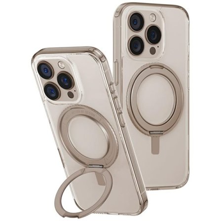 Uniq Swivix 360 pyörivä potkukiinnike Kotelo iPhone 16 - Kultainen