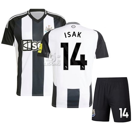 Newcastle United Hjemmedrakt Fotball Barn 2023-2024 Nr. 14 Isak (drakt+shorts)