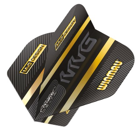 Winmau Darts Flights Standard Delta MVG Black Gold Prism 100 Micron 3 Sets 9 Flights Professional Translucent Design