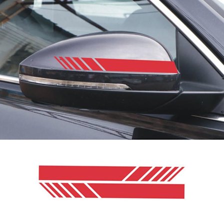 10 par backspegelklistermärke Bildekal RÖD