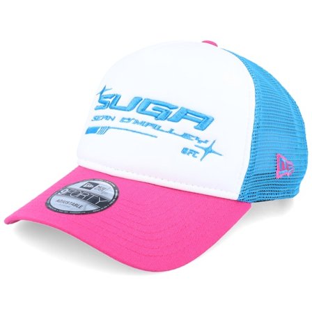 New Era - Sean Omalley Ufcmma White/Blue/Pink A-Frame Trucker Trucker White Cap - @ Hatstore