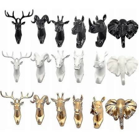 Frakkeholder og håndklædeholder vægmonteret krog nøgle dyre frakkeholder gylden hjort -ES