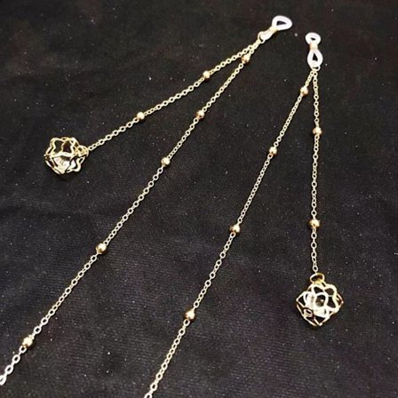 Guld-färgad, trendig, enkel glasögonkedja