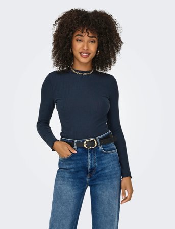 ONLY Onlemma L/S High Neck Top Noos Jrs - Navy - S