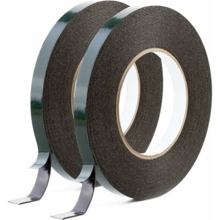 10mm x 10m Tjock Dubbelsidig Svart Tejp (2-pack) Perfekt Tejp för Hållbar Montering och Lämplig för Bil
