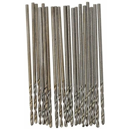 20 stk. 30mm lange 0,8mm dia HSS spiralbor