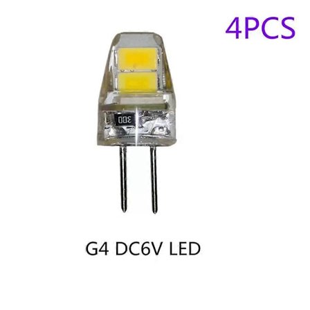 4 st Mikroskop Lampa G4 6V Mikroskop Lampa LED DC6V G4 LED 6V mikroskop ljuskälla 6V G4 DC6V LED Instrument Lampa G4 6V LED