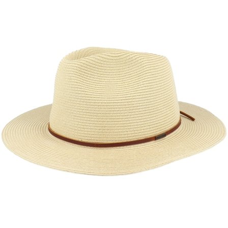 Brixton - Beis straw Sombrero - Wesley Packable Tan Fedora Straw Hat @ Hatstore
