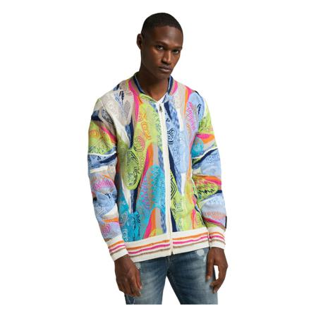 Carlo Colucci, Strickblouson Crozzolin Wit, Heren, Maat:L