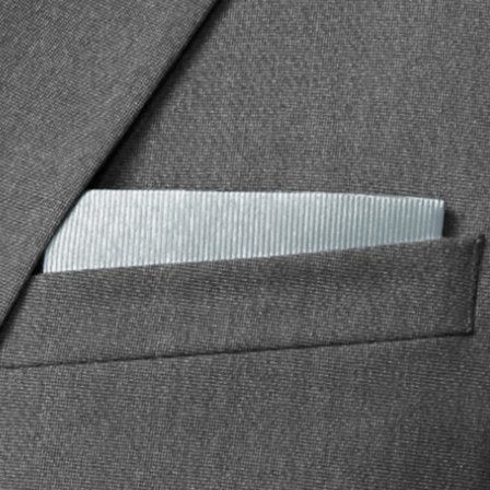 Pañuelo de bolsillo de grogrén azul ártico para hombres - Pañuelos de bolsillo de color liso