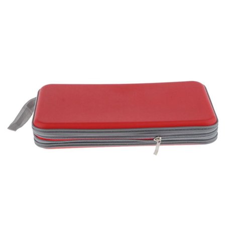 80 Disks CD-pung, DVD-etui, opbevaringsholder, taske, bæretaske, beskytter, plastik, rød