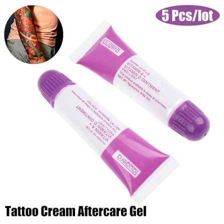 5 stk. Tatoveringsreparationsgel Efterbehandling Anti-ar Tatoveringer Kropskunst Permanent Makeup Microblading Broderi Øjenbryn Læber Vitamin AD