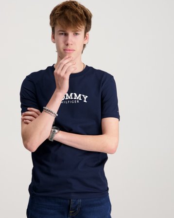 Tommy Hilfiger MONOTYPE PRINT GRAPHIC T-SHIRT Blau T-Shirts Jungen - Kids Brand Store