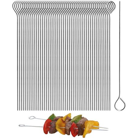 10" kebabspyd i rustfrit stål - grillspyd - kødspyd - kødnåle i rustfrit stål