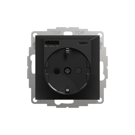 ELKO Plus USB A+C / enkel stikk SO