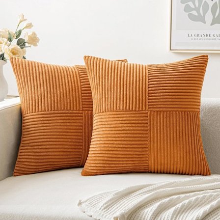 2 stk. Fløjlpude orange 45*45cm