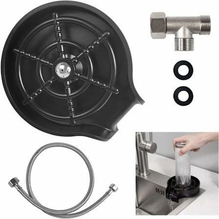 Benkeplate Glassvask, Hurtigskyller, Vaskeskyller, Automatisk Koppvasker, med 360° Roterende Stråle, 35 15 cm