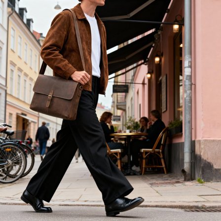 Tziko Bruine Lederen Tas voor mannen - Leren tassen