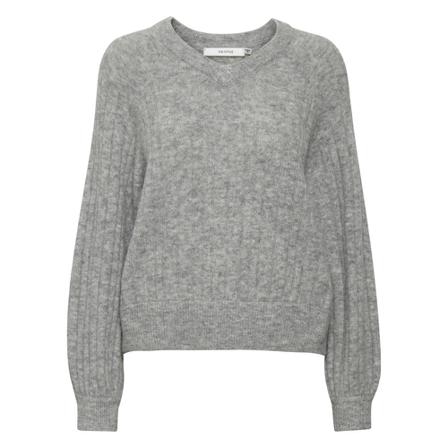 Gestuz Alpha Knitted Pullover Grå, Dame