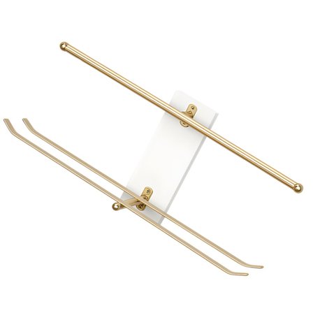 Vægmonteret smykkestativ med træbase armbånd halskæde ørering display rack tilbehør tørklæder bælter bøjle