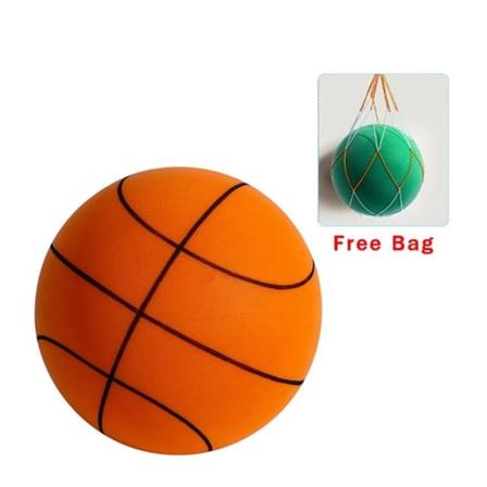 Handleshh lydløs basketball, innendørs lydløs treningsball ubelagt høy elastisk - orange 21cm