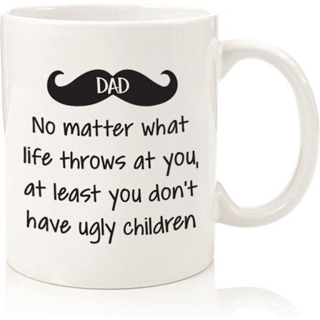 Pappa oavsett vad / Fula barn Rolig kaffemugg - Fars dag presenter till pappa