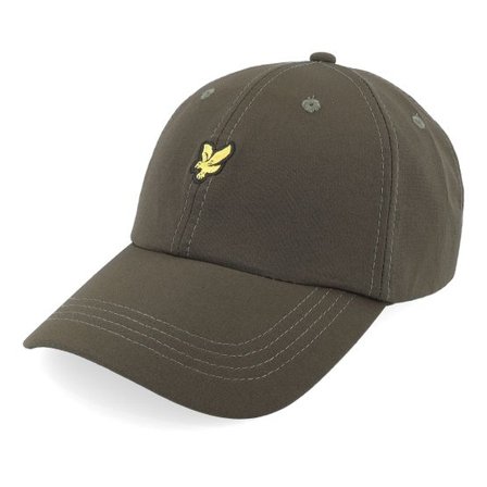 Lyle & Scott - Grön unconstructed Keps - "Seersucker Baseball Cap Seaweed Dad Cap " @ Hatstore