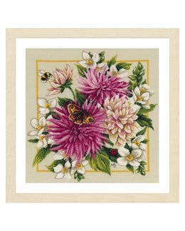 Broderikit Tavla Underbart Blomster - Lanarte