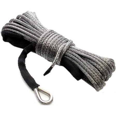 Synteettinen vinssi 7700 lbs - 6mmx15m kaapeli ATV:lle ja leirintään