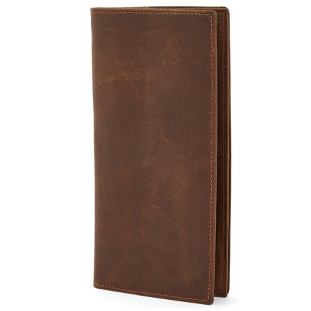 Large Slim Brown Wallet for Men - Wallets