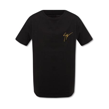 Giuseppe Zanotti, T-shirt with logo Zwart, Heren, Maat:S