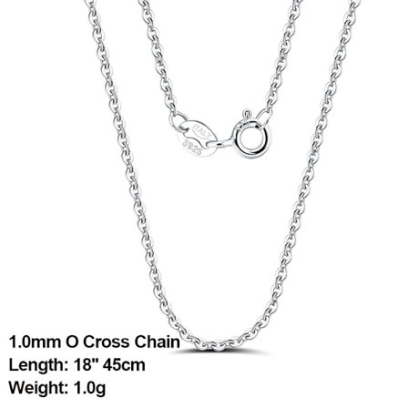 Äkta 925 Sterling Silver Figaro Halsband O-Ring Halskedja Tvinnad Orm Bar Singapore Box Kedja Halsband Dam 1